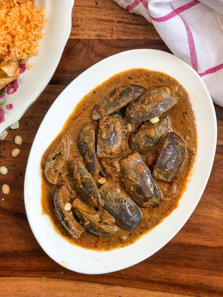 Chettinad Kathirikai Chops Recipe - Brinjal Curry for Biryani